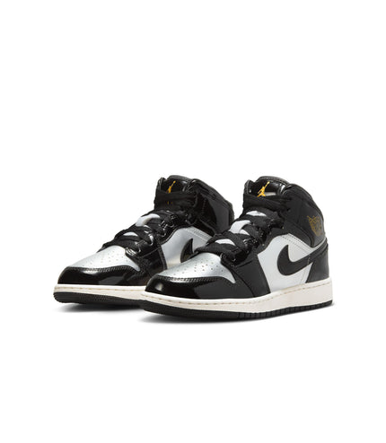 Air Jordan (GS) 1 Mid - Black/Metallic Gold