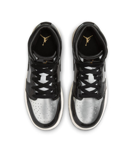 Air Jordan (GS) 1 Mid - Black/Metallic Gold