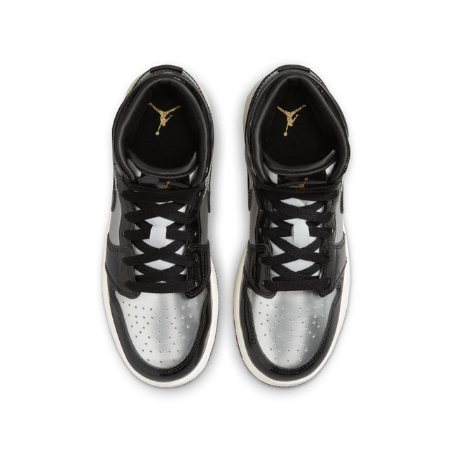 Air Jordan (GS) 1 Mid - Black/Metallic Gold