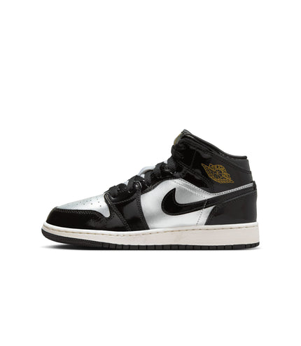 Air Jordan (GS) 1 Mid - Black/Metallic Gold