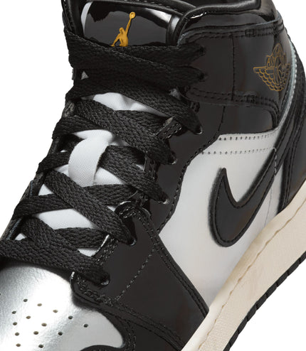 Air Jordan (GS) 1 Mid - Black/Metallic Gold