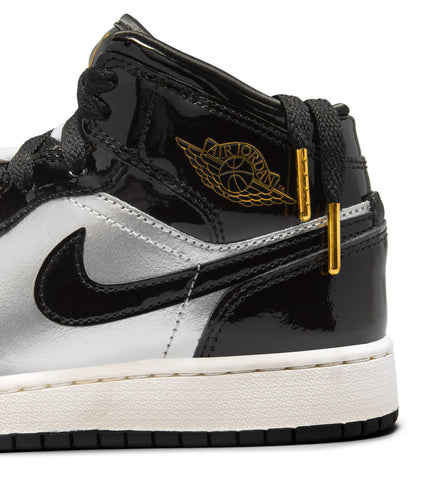 Air Jordan (GS) 1 Mid - Black/Metallic Gold