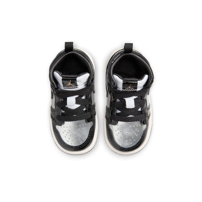 Air Jordan (TD) 1 Mid - Black/Metallic Silver