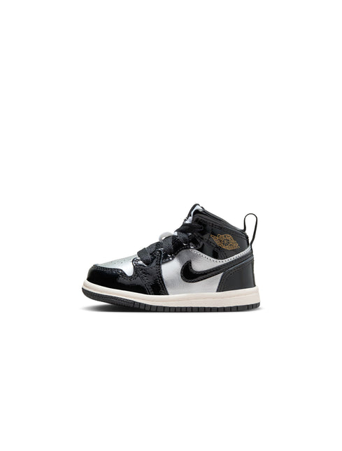 Air Jordan (TD) 1 Mid - Black/Metallic Silver