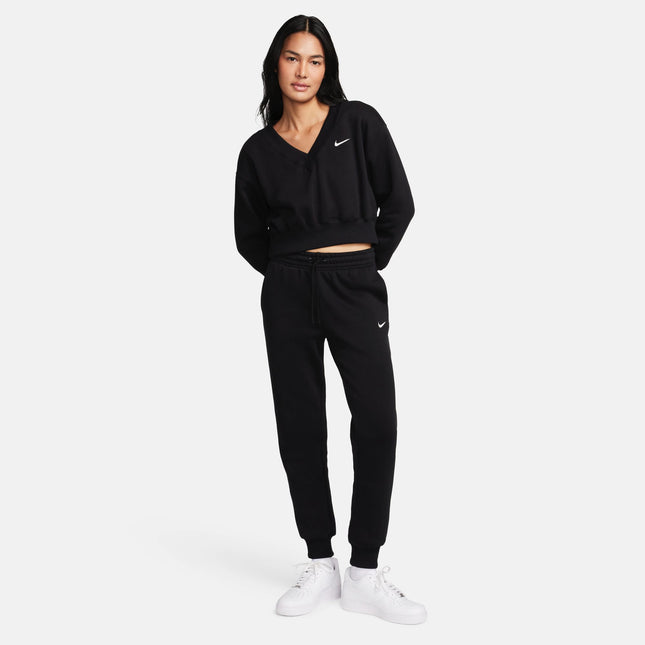 Nike Womens Sportswear Phoenix Fleece Sweatpants - Black/Sail