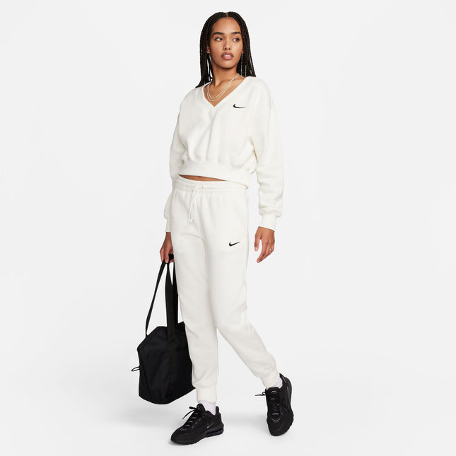 Nike Womens Sportswear Phoenix Fleece Sweatpants - Sail/Black