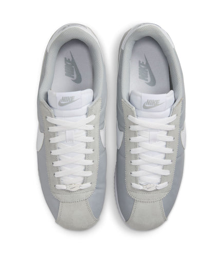 Nike Mens Cortez Textile FLT - Silver/White