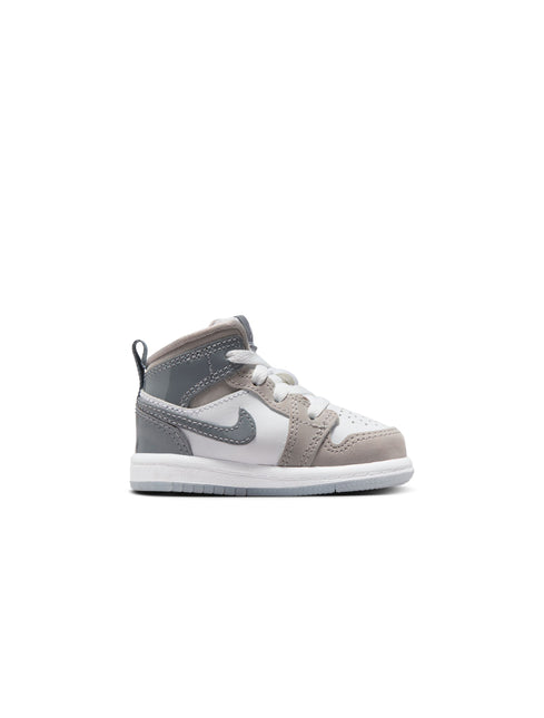 Air Jordan (TD) 1 Mid SE - White/Cool Grey