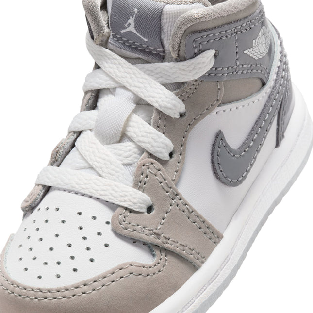 Air Jordan (TD) 1 Mid SE - White/Cool Grey