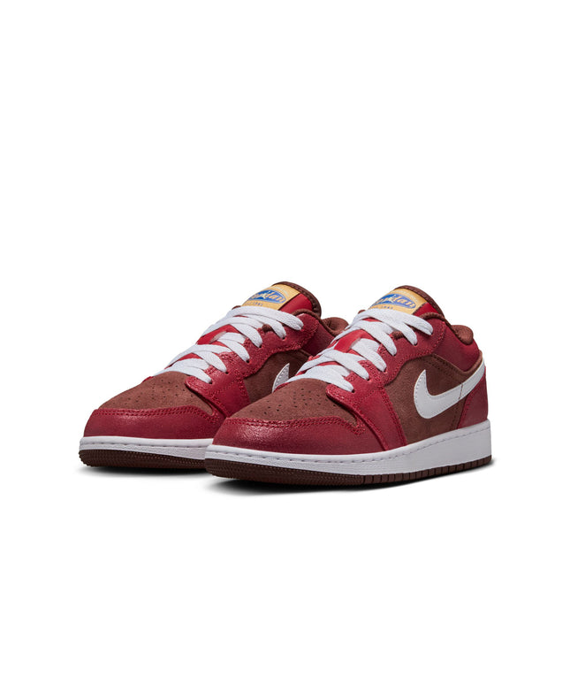 Air Jordan Big Kids 1 Low SE - Dark Pony/White