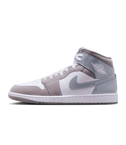 Air Jordan Mens 1 Mid SE - White Cool Grey