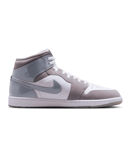 Air Jordan Mens 1 Mid SE - White Cool Grey