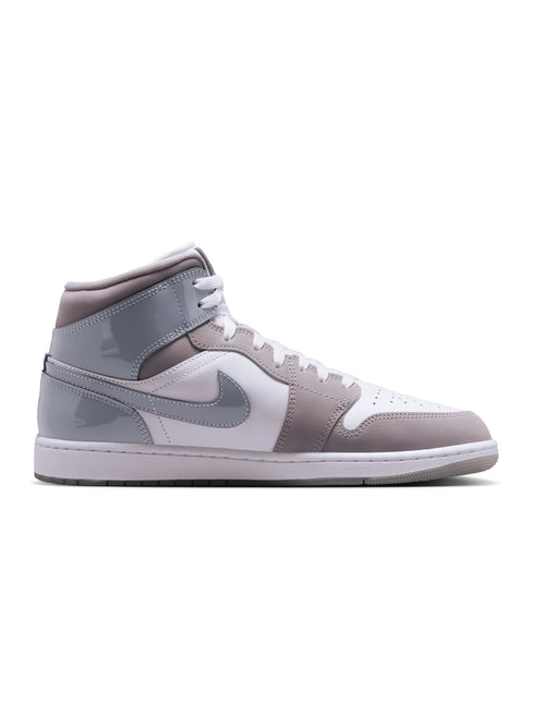 Air Jordan Mens 1 Mid SE - White Cool Grey