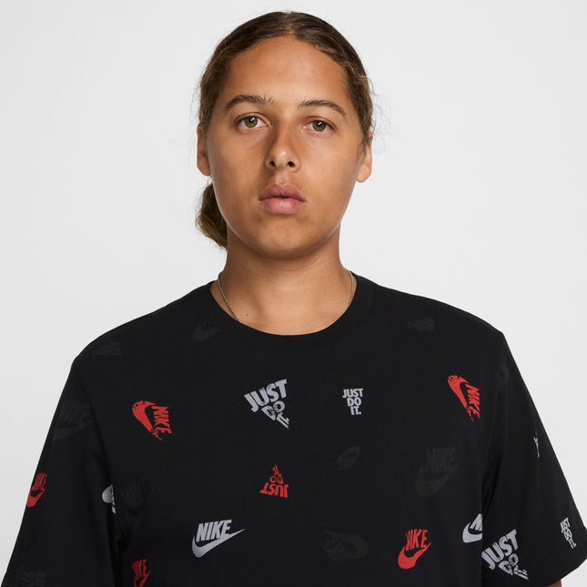 Nike Mens All Over Print Tee - Black