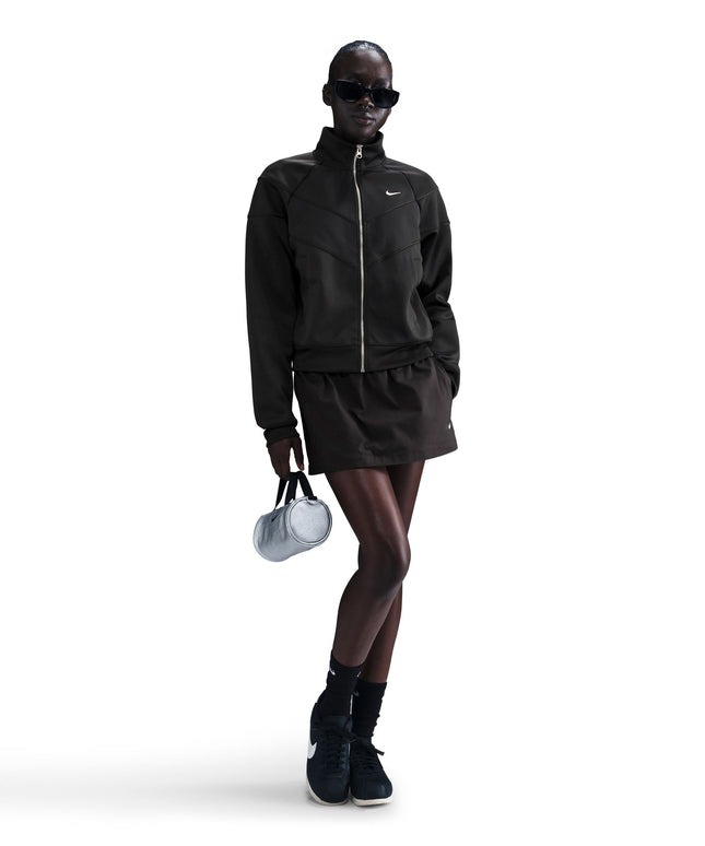 Nike Womens Sportswear Full-Zip Windrunner Poly Knit Jacket - Black