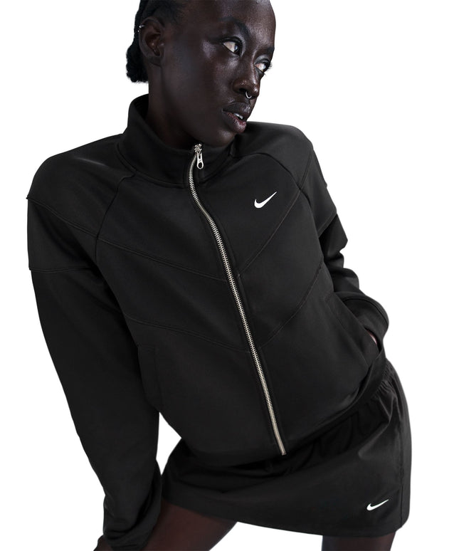 Nike Womens Sportswear Full-Zip Windrunner Poly Knit Jacket - Black