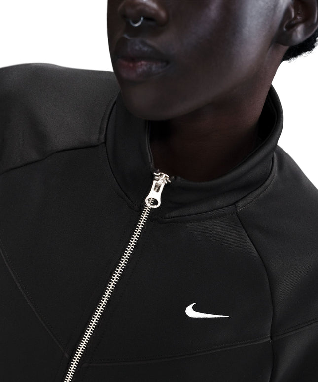 Nike Womens Sportswear Full-Zip Windrunner Poly Knit Jacket - Black