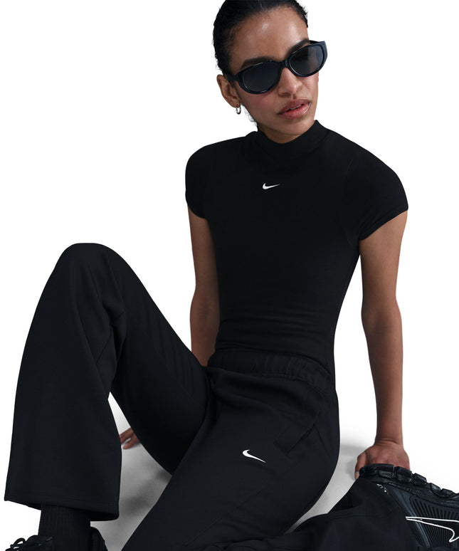 Nike Womens Mid Rise Slim Knit Trousers - Black