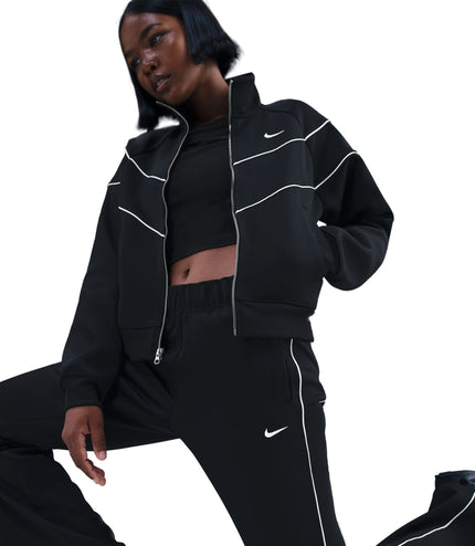 Nike Womens Windrunner Mid-Rise Slim Knit Pants - Black