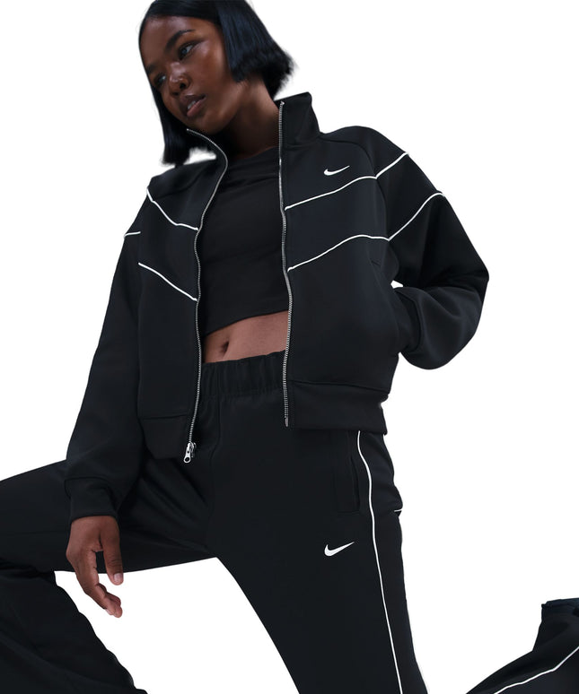 Nike Womens Windrunner Mid-Rise Slim Knit Pants - Black