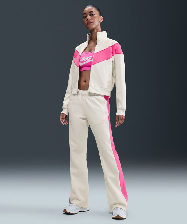Nike Womens Mid Rise Slim Knit Pants - Sail/Playful Pink