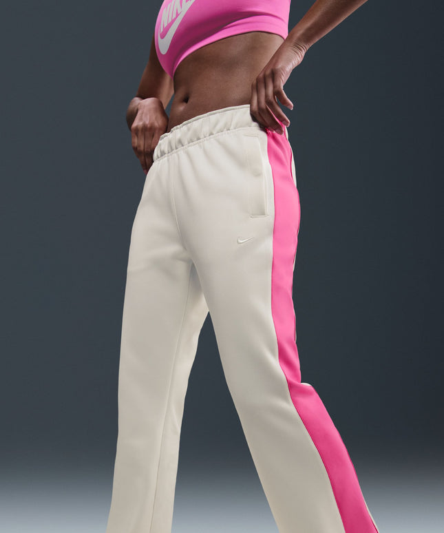 Nike Womens Mid Rise Slim Knit Pants - Sail/Playful Pink