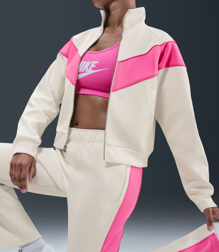 Nike Womens Mid Rise Slim Knit Pants - Sail/Playful Pink