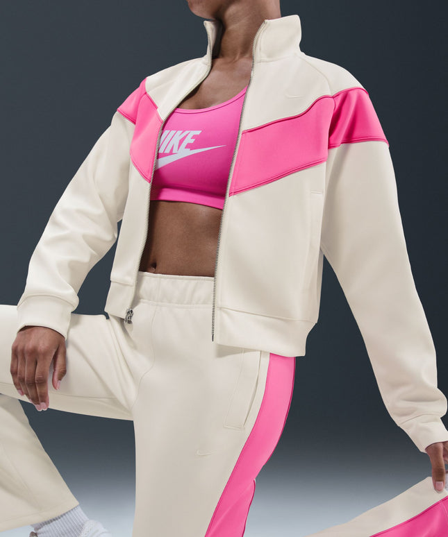 Nike Womens Mid Rise Slim Knit Pants - Sail/Playful Pink