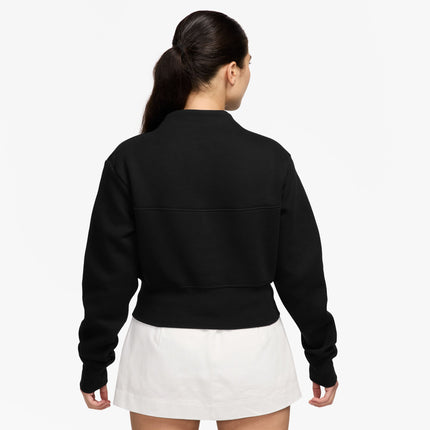 Nike Womens Sportswear Tech Cropped Top - Black - denim exchange