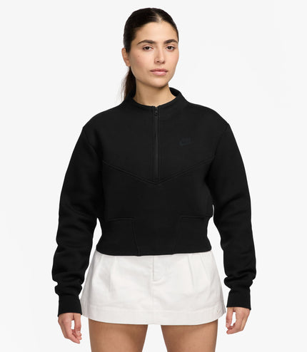 Nike Womens Sportswear Tech Cropped Top - Black