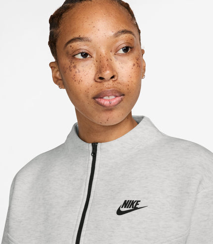 Nike Womens Sportswear Tech Fleece Cropped Top - Light Grey