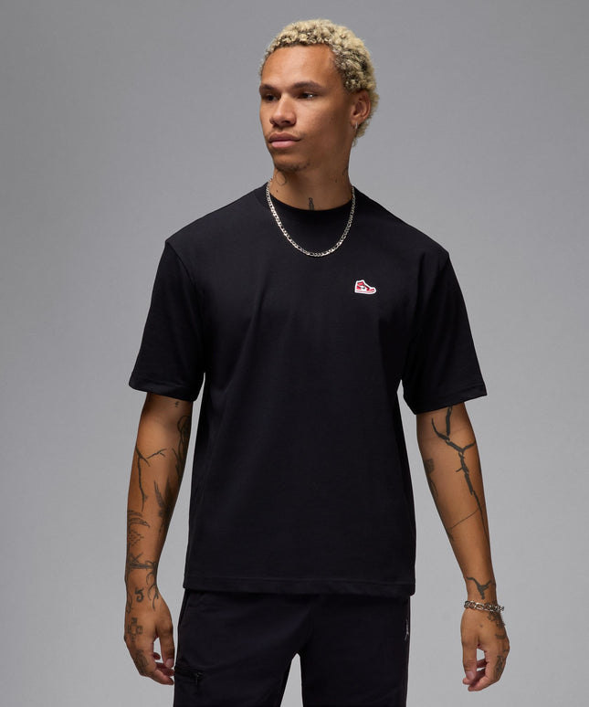 Air Jordan Mens Sneaker Patch Tee - Black