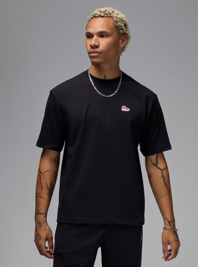 Air Jordan Mens Sneaker Patch Tee - Black