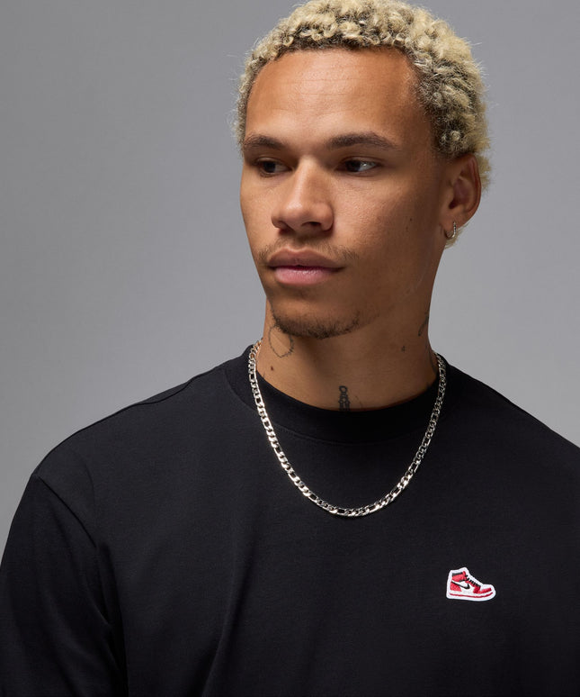 Air Jordan Mens Sneaker Patch Tee - Black