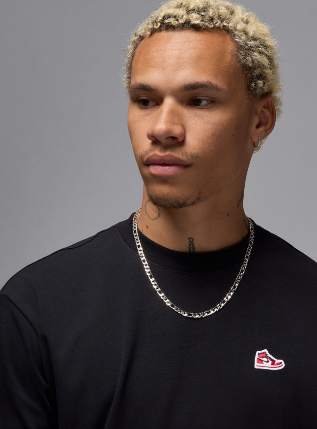 Air Jordan Mens Sneaker Patch Tee - Black