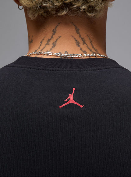 Air Jordan Mens Sneaker Patch Tee - Black