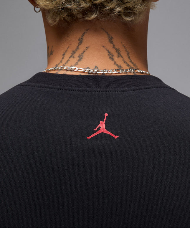 Air Jordan Mens Sneaker Patch Tee - Black