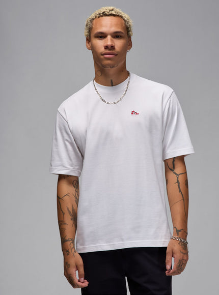 Air Jordan Mens Sneaker Patch Tee - White
