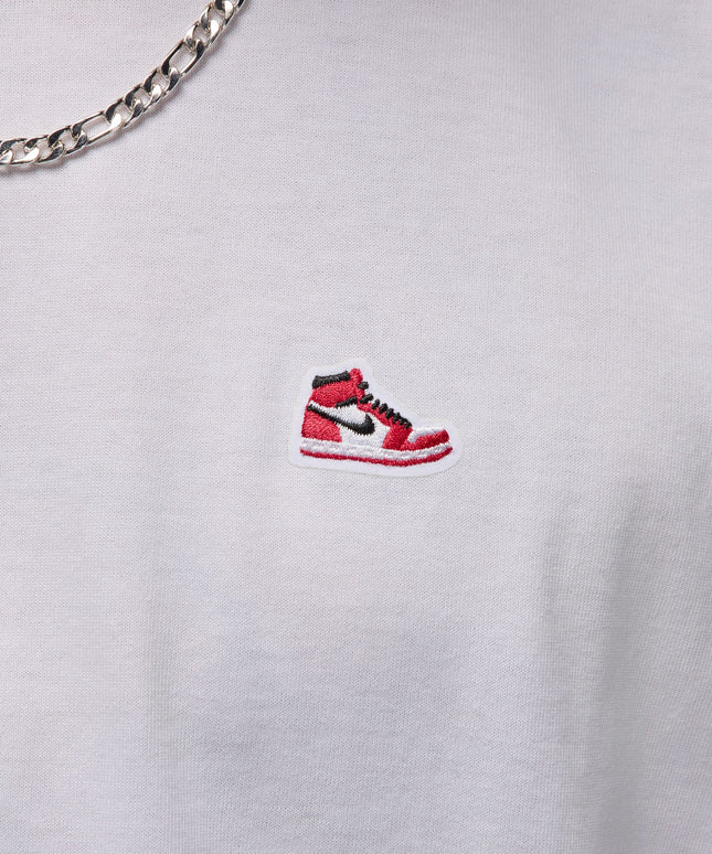 Air Jordan Mens Sneaker Patch Tee - White