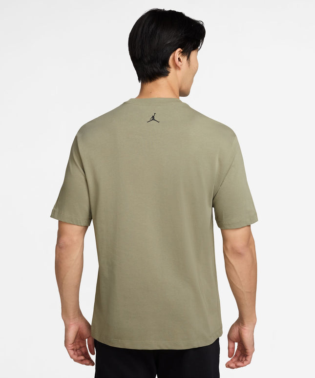 Air Jordan Mens Sneaker Patch Tee - Medium Khaki