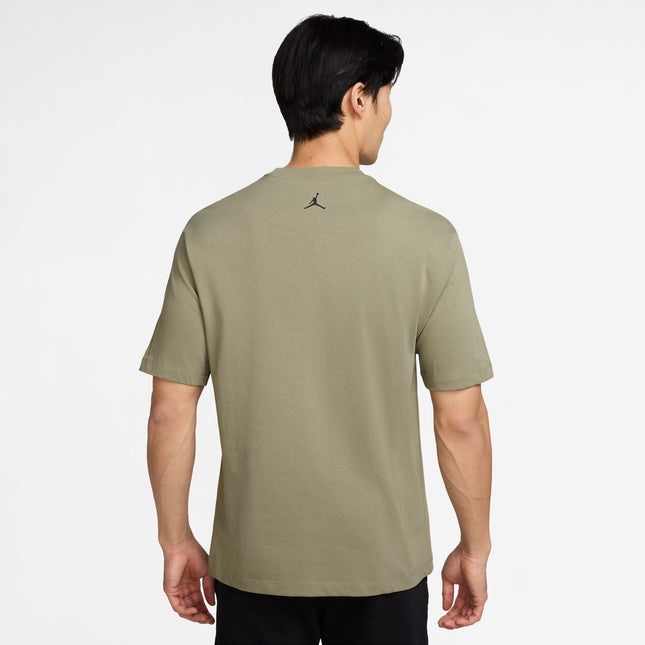 Air Jordan Mens Sneaker Patch Tee - Medium Khaki