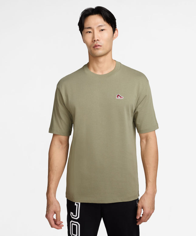 Air Jordan Mens Sneaker Patch Tee - Medium Khaki