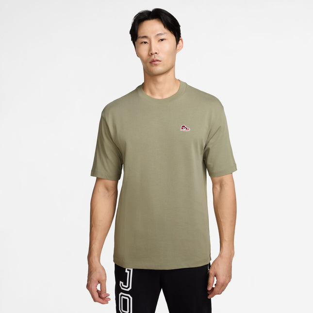 Air Jordan Mens Sneaker Patch Tee - Medium Khaki