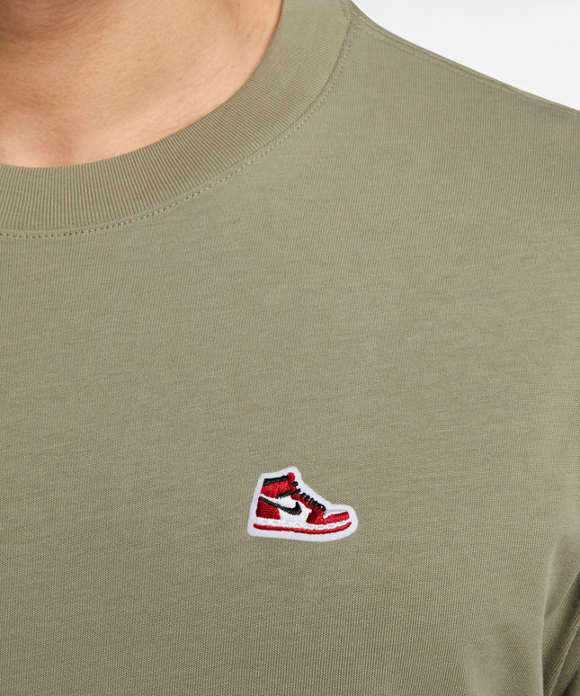 Air Jordan Mens Sneaker Patch Tee - Medium Khaki