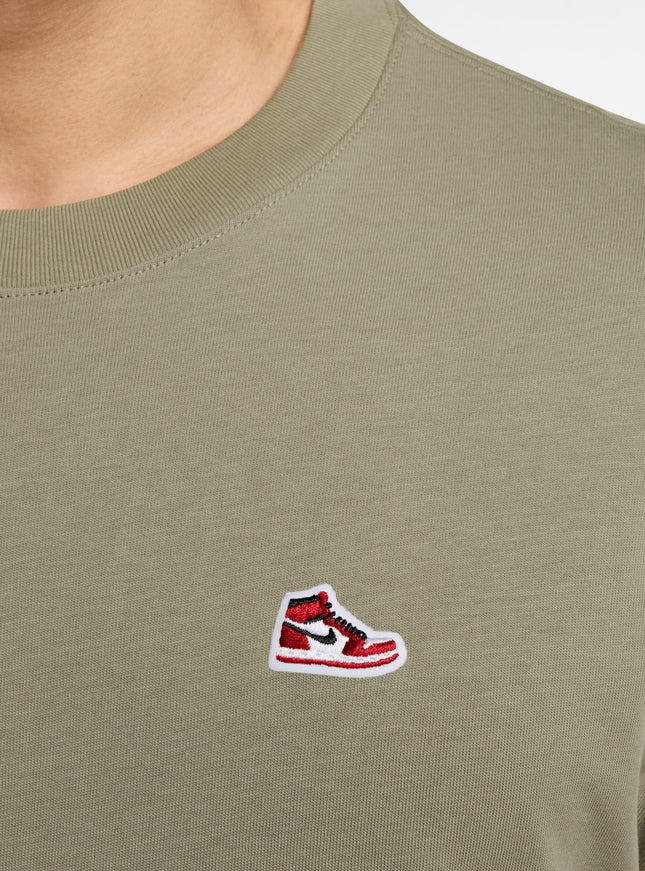 Air Jordan Mens Sneaker Patch Tee - Medium Khaki