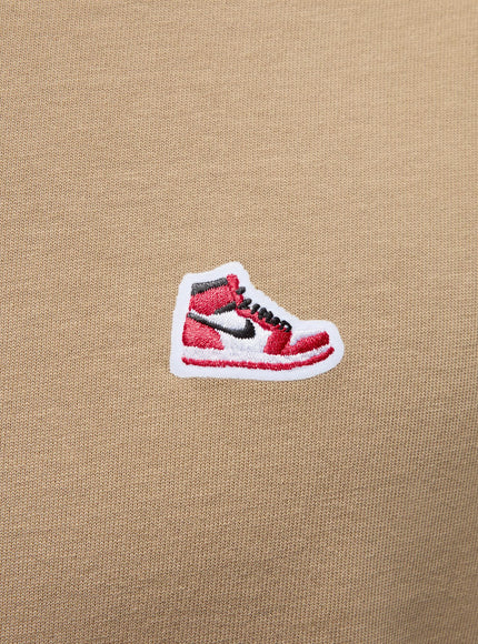 Air Jordan Mens Sneaker Patch Tee - Desert Camo/Black