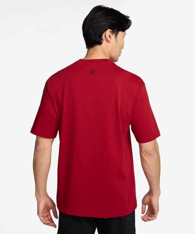 Air Jordan Mens Sneaker Patch Tee - Gym Red