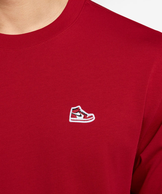Air Jordan Mens Sneaker Patch Tee - Gym Red