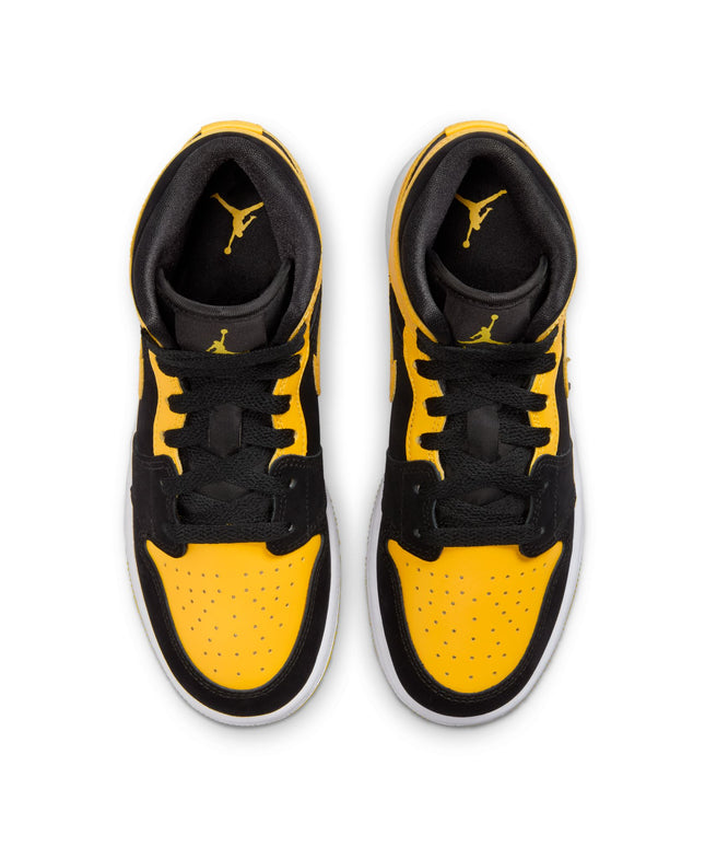Air Jordan Big Kids 1 Mid SE - Black/Varsity Maize