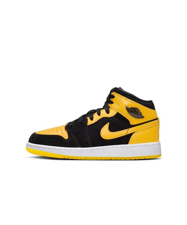 Air Jordan Big Kids 1 Mid SE - Black/Varsity Maize